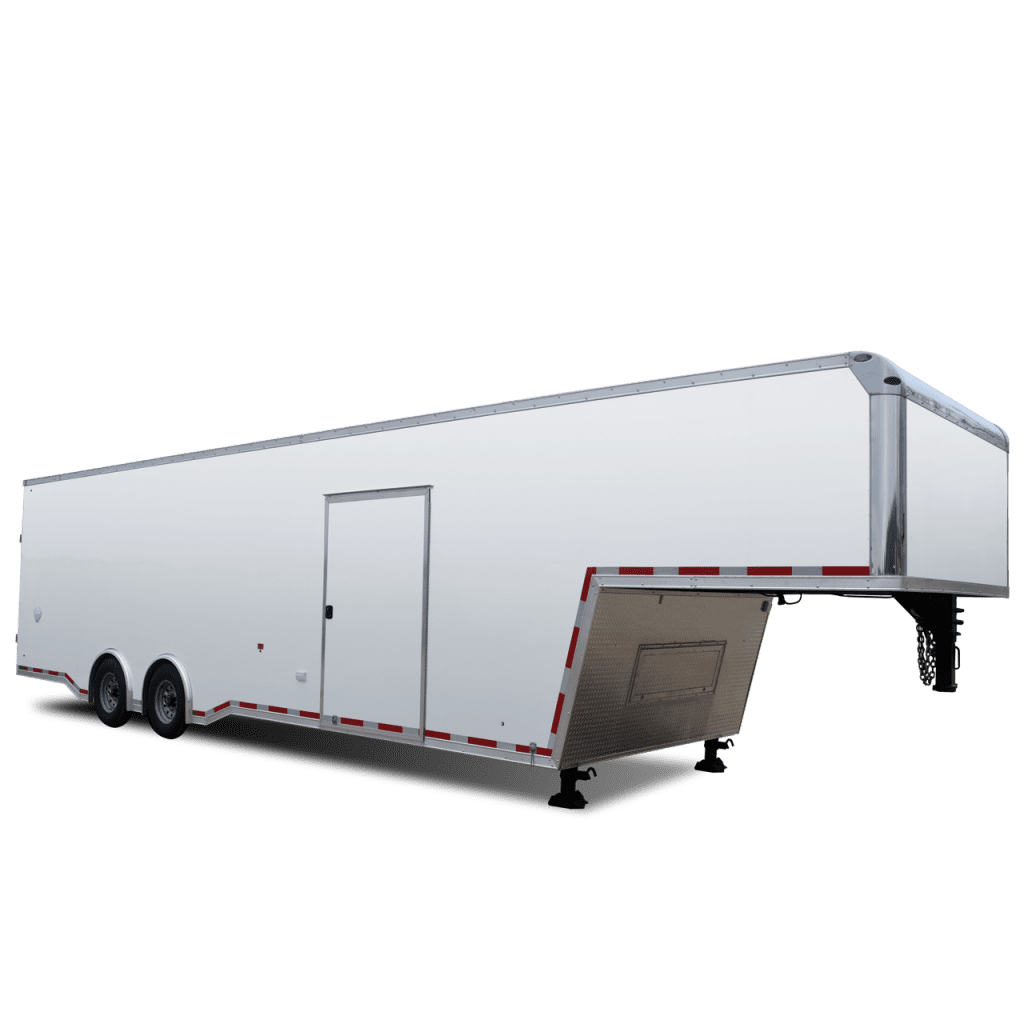 Pursuit Gooseneck - Auto Hauler - Race Trailer - White - Pace American